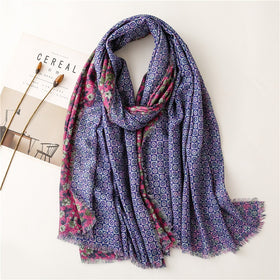 Viscose Scarf Aztec Polka Floral Fringe Double