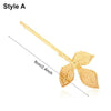 Fashion Elegant Metal Leaf Shape Hair Clip Women Bride Hairpins