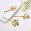 Fashion Elegant Metal Leaf Shape Hair Clip Women Bride Hairpins