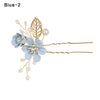 Fashion Luxury  Blue Flower Hair Combs Headdress Prom Bridal Wedding