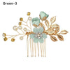 Fashion Luxury  Blue Flower Hair Combs Headdress Prom Bridal Wedding