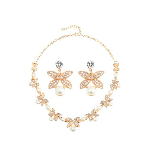 Flower Chocker Necklace Earrings sets