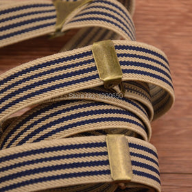 Striped 4 Clip Suspender