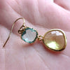 Gold Peridot Drop Earrings for Women