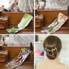 Floral Cloth Magic Clip Bun Curler Hairstyle Twist Maker Tool Dount