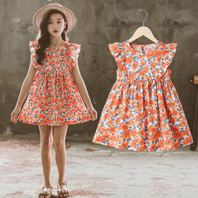 Sweet Cute Flowers Kids  Dress