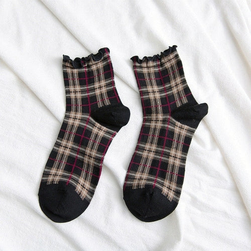 Cute Plaid Socks