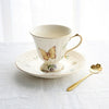 French Garden Tea Cup and Saucers Set Porcelain Tea Pot Teacup Coaster