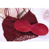 French Style Lace Bra Strappy Plunge V Neck Full Lace Cups Cross