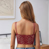 French Style Lace Bra Strappy Plunge V Neck Full Lace Cups Cross