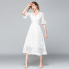 French Summer Princess White Lace Dress Vestidos Casual Mujer 2021