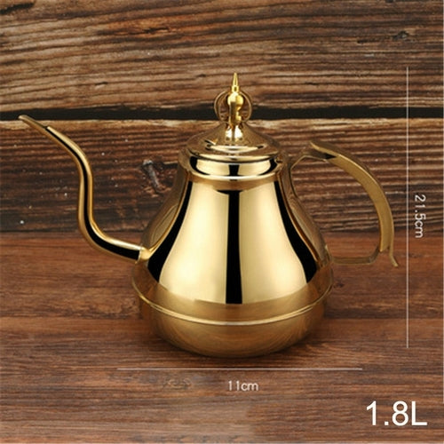 GURET 1.2/1.8L Stainless Steel Gooseneck Coffee Pot Luxury European