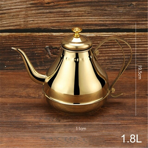 GURET 1.2/1.8L Stainless Steel Gooseneck Coffee Pot Luxury European