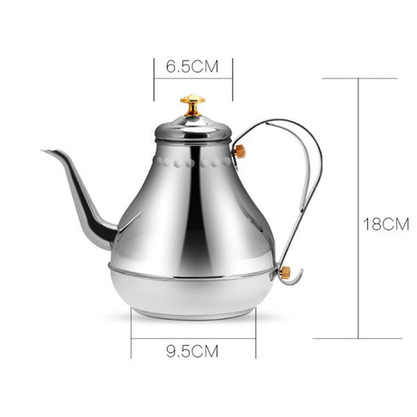 GURET 1.2/1.8L Stainless Steel Gooseneck Coffee Pot Luxury European