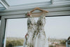 Flower Leaf Lace Wedding Gown
