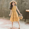 Plaid Pattern Yellow Dress