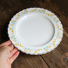 Golden Edge Blue Lace Small Fresh Garden Flower Dessert Plate /8 Inch