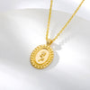 Gothic Oval Shape Roseflower Necklaces For Women Stainless Steel Gold