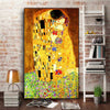 Gustav Klimt Kiss Famous Figure Wall Canvas Painting Print on Canvas