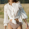 GypsyLady White Causal Chic Blouse Shirt Elegant Summer Women Blouse