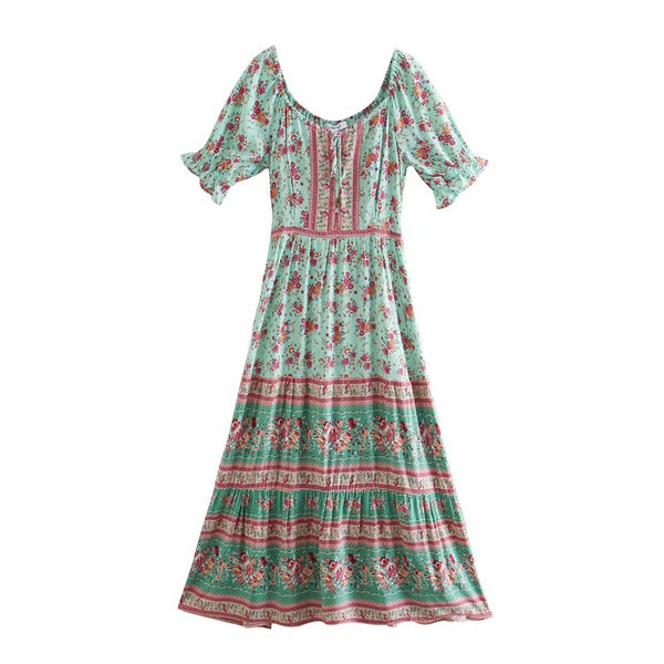 Strawberry Fields Cotton Maxi Dress