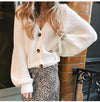 Batwing Sleeve Hollow Knitted Cardigan