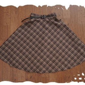 Plaid Skirt Women Preppy Style Retro