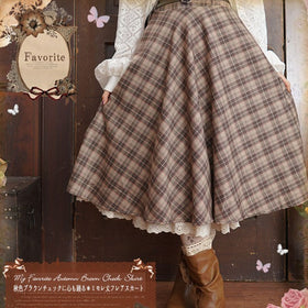 Plaid Skirt Women Preppy Style Retro