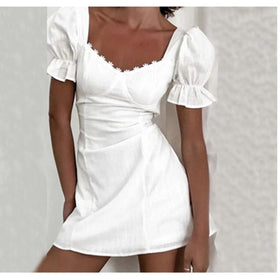 Daisy White Cotton Dress