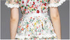 Vintage Lace Floral Mesh Sleeved Dress