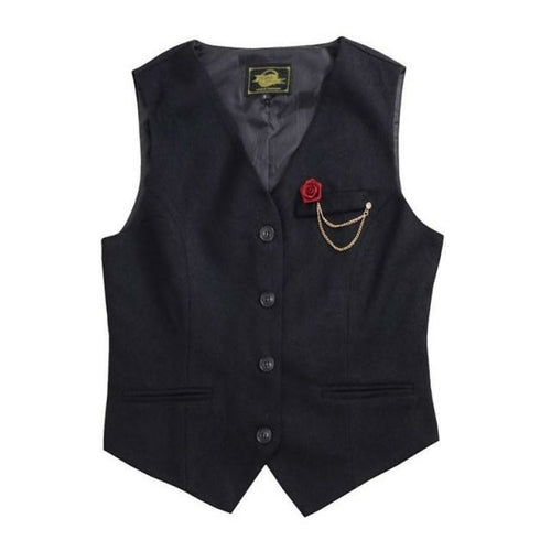 High Quality New Women Simply Sleeveless Single breasted Vest Jacket