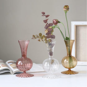 Home Decor Glass Vase Modern Flower Vase Room Decoration Art Colored