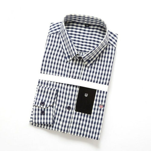 Homme Gan05 High Quality 100%Cotton Camisa Masculina Men Long Sleeve