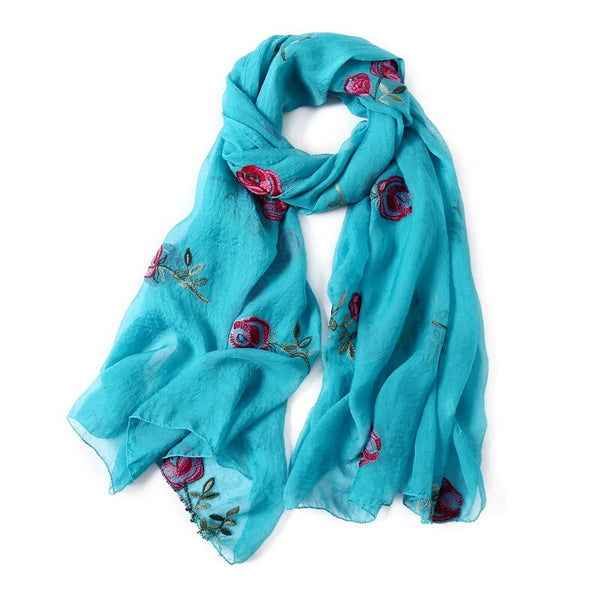 Hot 2021 New Brand Women Scarf Spring Summer Silk Scarves Shawls And