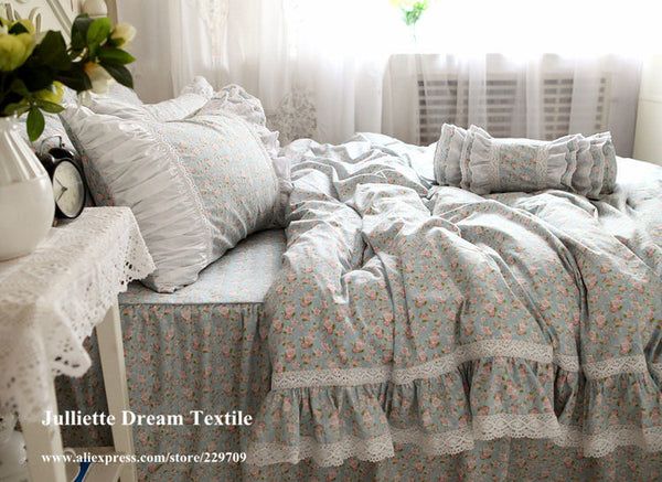 Rustic Fresh Flowers Bedding Set