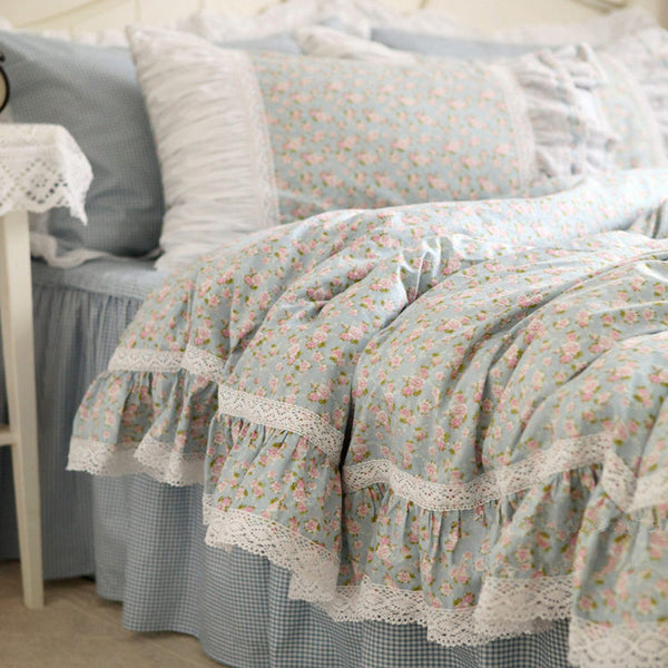 Rustic Fresh Flowers Bedding Set