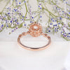 INSTOO Art Deco Moissanite Rose Gold 5X7mm Oval Cut Moissanite Ring