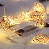 Iron Gold Leaves String Lights 10/20 Led Wedding Christmas Birthday