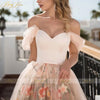 Ivory Flower Lace A Line Sweetheart Party Dress