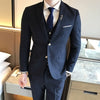 (Jacket+Vest+Pants) Mens Wedding Suit Male Blazers Slim Fit Suits for