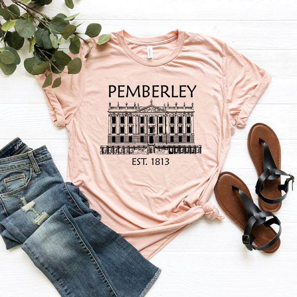 Jane Austen Shirt Pemberley 1813 T Shirt Pride and Prejudice Tshirt