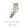 Japanese Cute Women Socks Red Strawberry Korean Style Flowers Crew