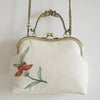 Kisslock Floral Embroidery Handbag