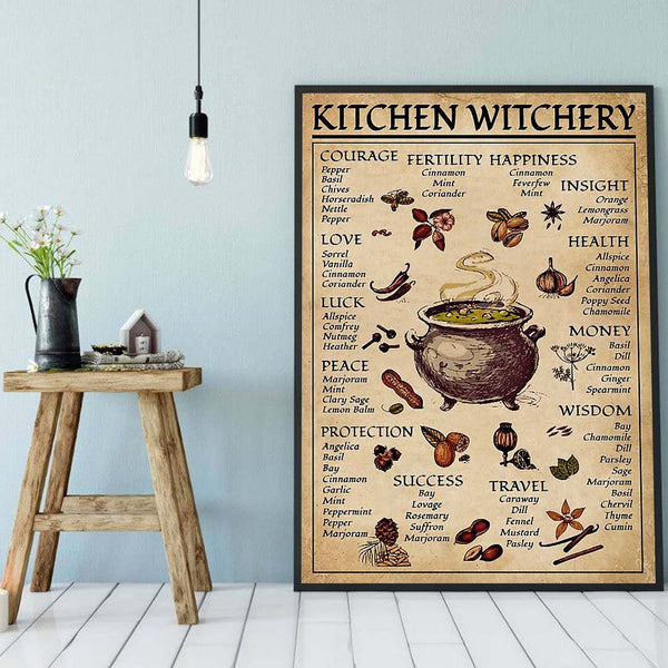 Kitchen Witchery Funny Posters and Prints Decoration Wall Pictures