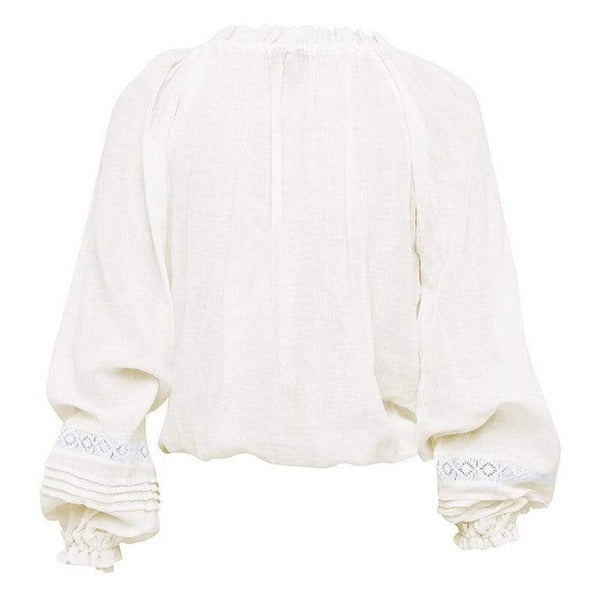 Kiyumi White Blouse Shirt Women 2021 Early Spring New Casual Lantern