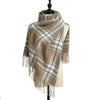 Knitted Scarf Women's British Warm Imitation Cashmere Shawl Plaid