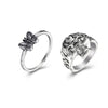 Korean Fashion Butterfly Rings for Women Punk Trendy Vintage Smooth