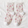 Floral Print Women's Socks Vintage