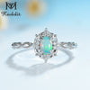 Kuololit Natural Opal Gemstone Rings for Women 925 Sterling Silver