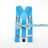 Parent Child Soild Suspenders Bowtie Set Men & Kids